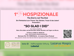 Filmfestival: Erste Berliner Hospizionale am 13. Februar im Lazarus Haus Berlin